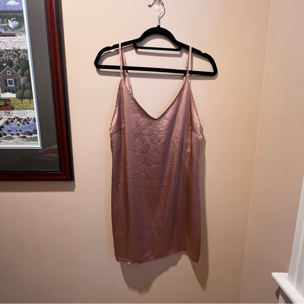 MISSGUIDED satin slip dress